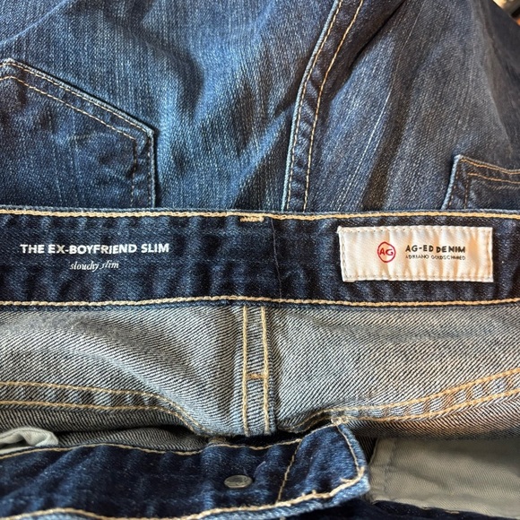 Adriano Goldschmied sz 32R The Ex Boyfriend Slouchy Slim AG - ED Denim Blue - Picture 5 of 6